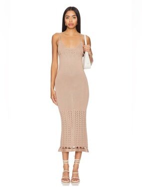 Peixoto Nora Midi Dress in Camel Knit NWT